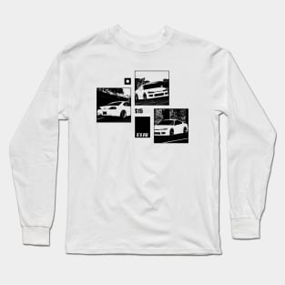 NISSAN SILVIA S15 Black 'N White Archive Long Sleeve T-Shirt